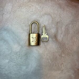 Louis Vuitton Gold Lock and Key Set